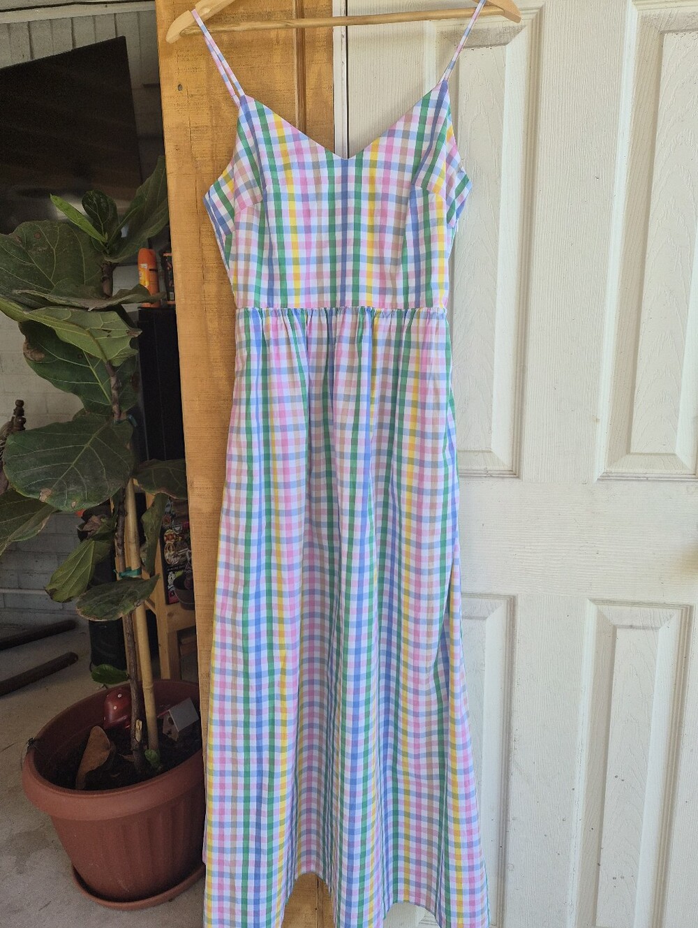 J Crew Gingham Multicolor Dress - Picture 2 of 5